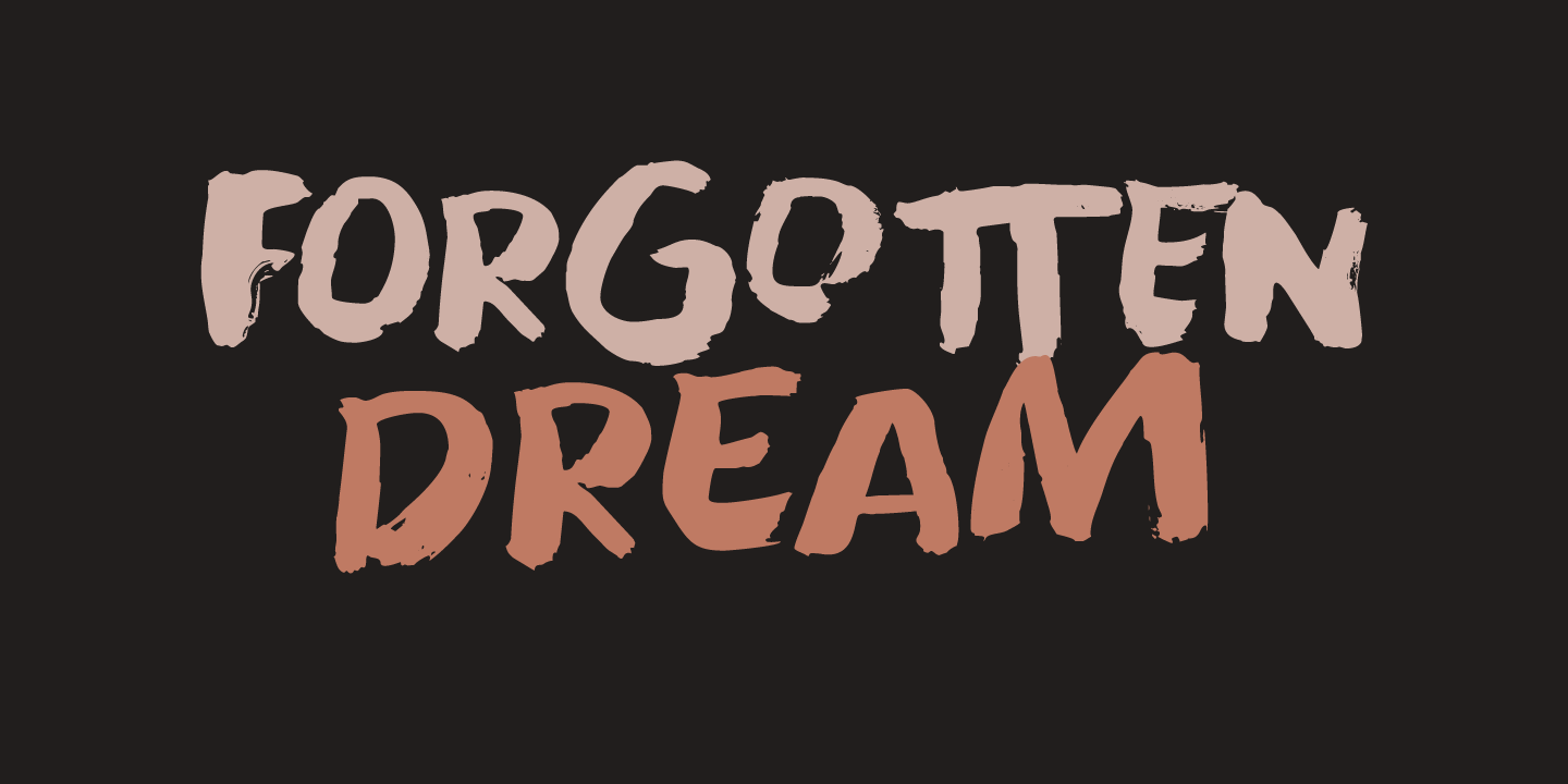 Schriftart Forgotten Dream